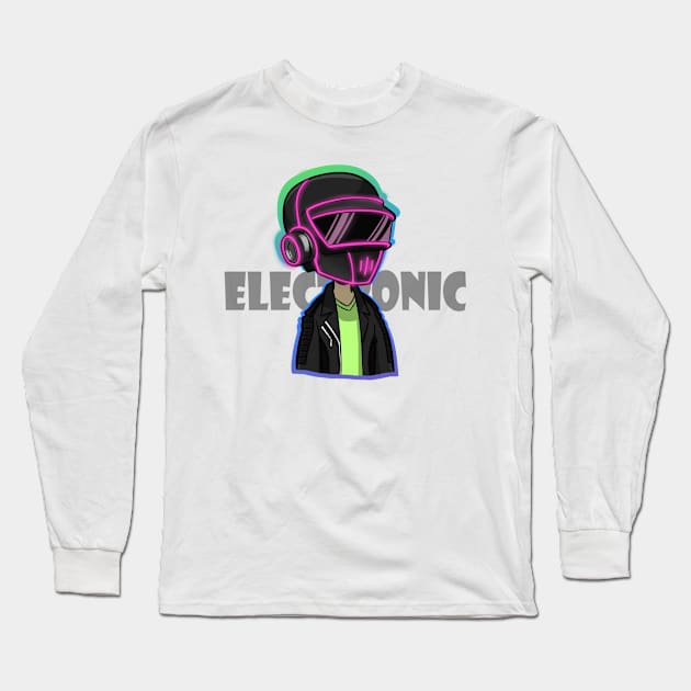 Electronic Long Sleeve T-Shirt by Gabron_art